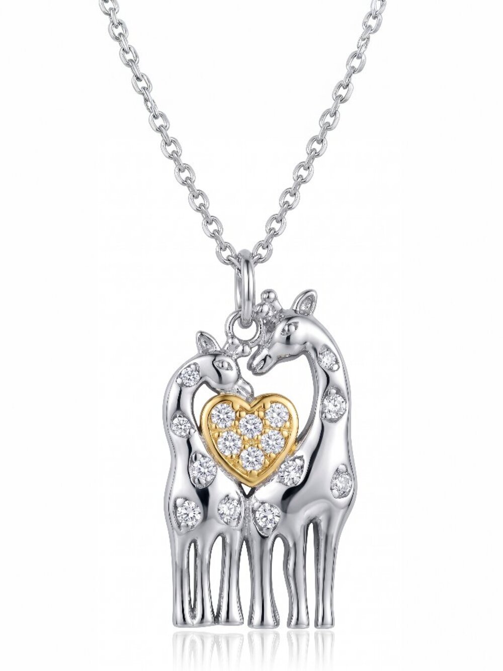 Giraffe Heart Necklace, Charmed Aroma Giraffe Collection